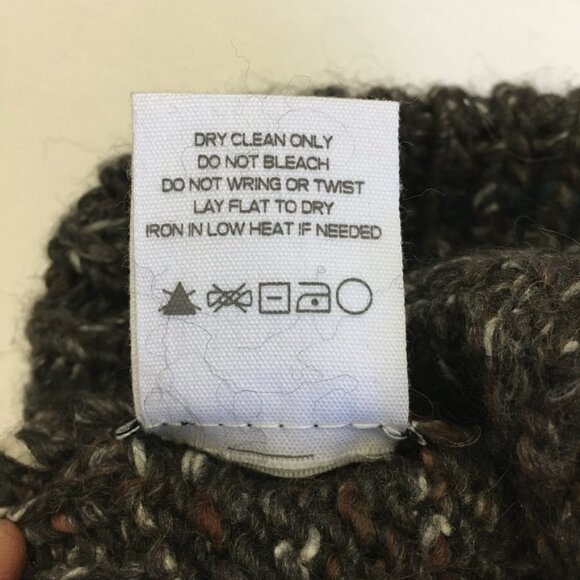 INTERMIX Italian Yan Womens Beanie Brown Multi-Color Wool Silk Blend One Size - Picture 6 of 12